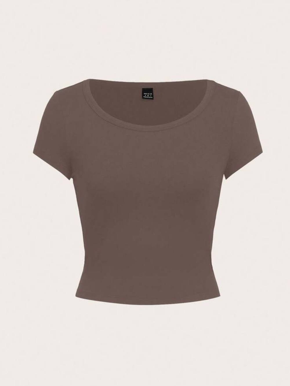 Brand New Brown Scoop Neck T-shirt Size Small